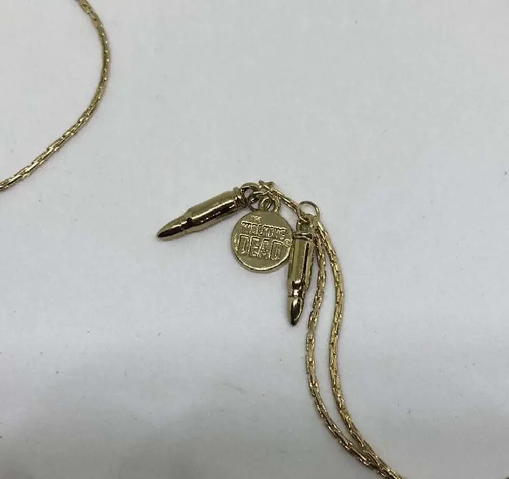 NEW The Walking Dead Skull & Bullets Bolo Necklace *~* FAST FREE SHIPPING!